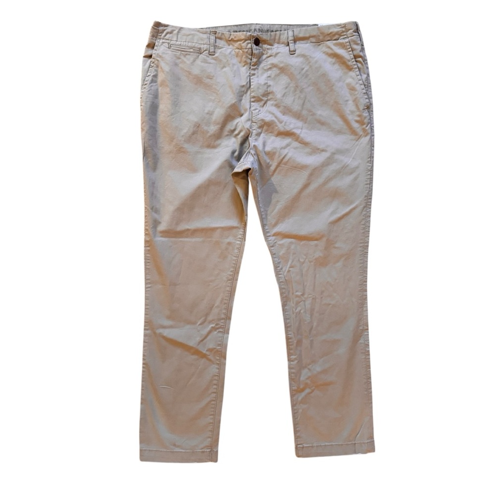 American Eagle Flex Slim Lived In Khaki Pants Mens Size 40x32 NWT Light Classic